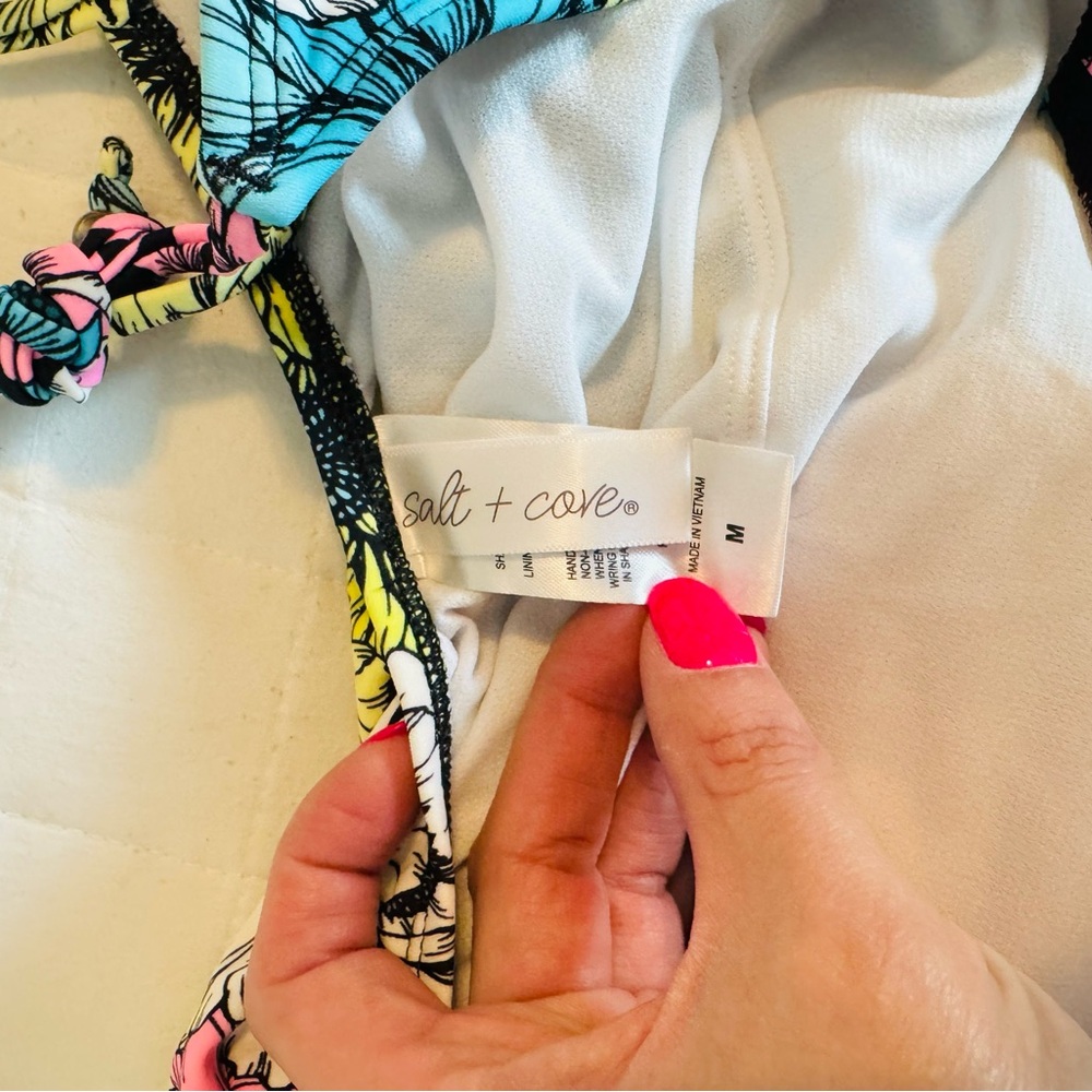 Salt + Cove Multicolor Floral Kids Swim One Piece - Picture 5 of 5